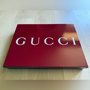 Gucci Burgundy Gift Box with Logo Ribbon
